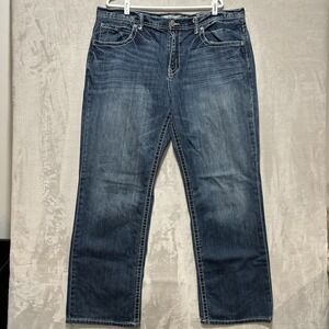 Buckle BKE Denim Seth Straight‎ Jeans 40L Mid Rise Loose Fit Embroidered Pockets